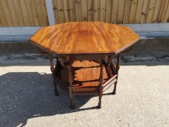 George Faulkner Armitage. an Aesthetic Movement Octagonal Mahogany Center Table - Thumbnail 4