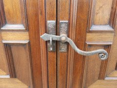 English Arts & Crafts, Craftsman- Made Court Cupboard with Blacksmith Handle - Thumbnail 10