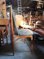 Gio Ponti, Attri, 12 Mid-Century Modern Teak Dining Chairs with Brass Fittings - Thumbnail 7