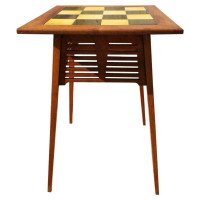 Liberty & Co, an Arts & Crafts Side Table with Green & Yellow Tiles to the Top - Thumbnail 1