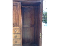 E. W. Godwin Style Of, an Anglo- Japanese Walnut Double Armoire Wardrobe Compactum - Thumbnail 3