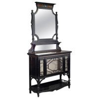 Lamb of Manchester. An Aesthetic Movement Ebonized & Coromandel Side Cabinet