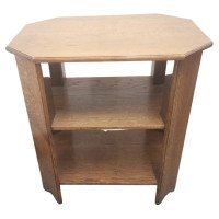 Heals, An English Arts & Crafts Oak Side Table with Three Tiers & Canted Corners - Thumbnail 1