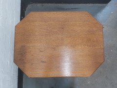 Heals, An English Arts & Crafts Oak Side Table with Three Tiers & Canted Corners - Thumbnail 3