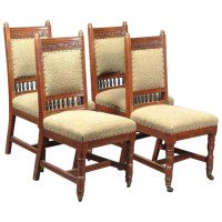 Set of Four Dining Chairs Attributed to E W Godwin - Thumbnail 2
