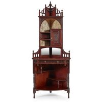 H. W. Batley (attributed) for Gregory & Co. an English Walnut Aesthetic Movement Sideboard - Thumbnail 1