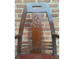 Pair of Arts & Crafts Jugendstil Mahogany Armchairs by Peter Behrens - Thumbnail 4