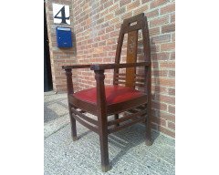 Pair of Arts & Crafts Jugendstil Mahogany Armchairs by Peter Behrens - Thumbnail 7