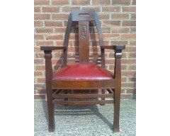 Pair of Arts & Crafts Jugendstil Mahogany Armchairs by Peter Behrens - Thumbnail 12