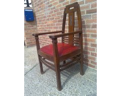 Pair of Arts & Crafts Jugendstil Mahogany Armchairs by Peter Behrens - Thumbnail 16