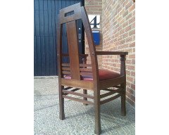 Pair of Arts & Crafts Jugendstil Mahogany Armchairs by Peter Behrens - Thumbnail 17