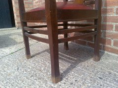 Pair of Arts & Crafts Jugendstil Mahogany Armchairs by Peter Behrens - Thumbnail 18