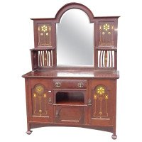 Shapland & Petter. Rare Arts & Crafts Mahogany Inlaid Dining Room Suite