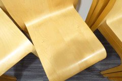 Riccardo Blumer for Alias, Laleggera 42 X Stacking Maple Chairs with Steel Trolleys - Thumbnail 3