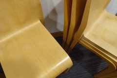 Riccardo Blumer for Alias, Laleggera 42 X Stacking Maple Chairs with Steel Trolleys - Thumbnail 4
