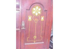 Shapland & Petter. Rare Arts & Crafts Mahogany Inlaid Dining Room Suite - Thumbnail 5