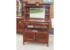 Shapland & Petter. Rare Arts & Crafts Mahogany Inlaid Dining Room Suite - Thumbnail 6
