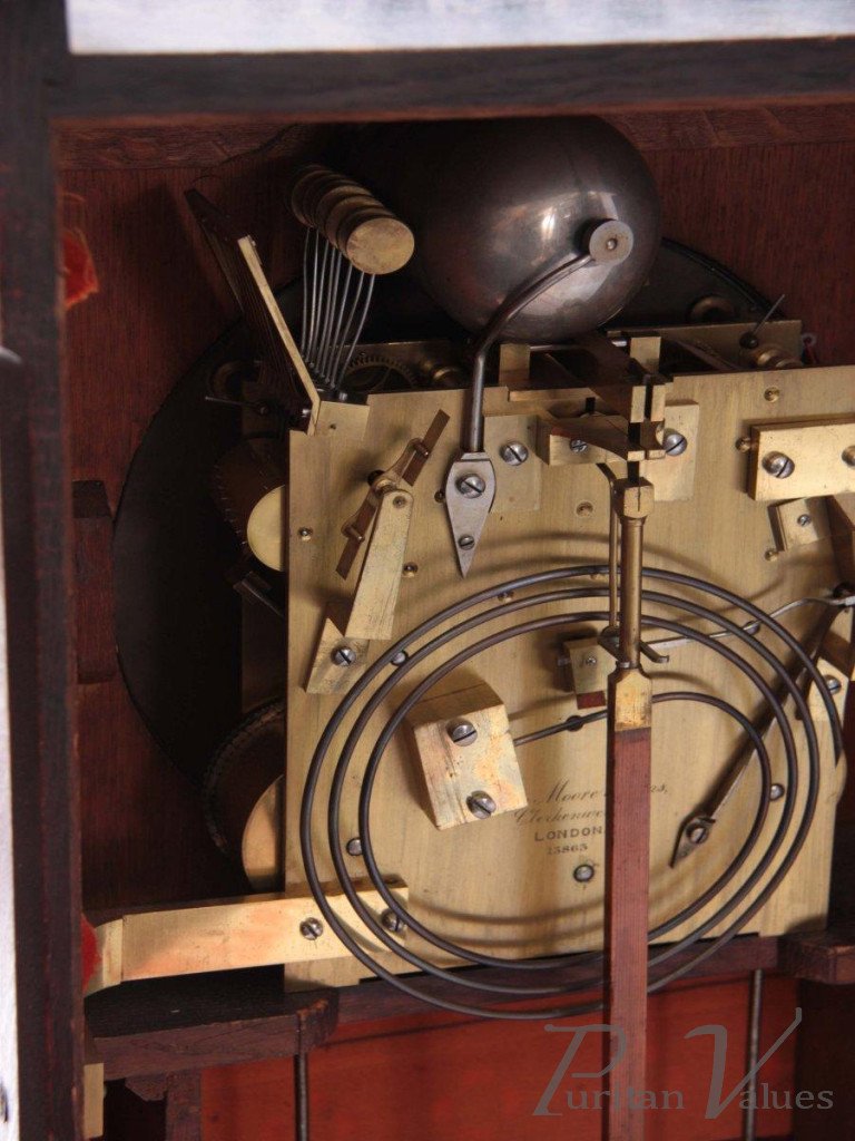 AWN_Pugin_Bracket_clock_eight_day_spring_driven_triple_fusee_movement_with_baluster_pillars_deadbeat_escapement_and_Harrison_maintaining_power_chiming_the_quarters_on_eight_bells1_master
