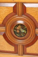 Aesthetic Movement Wall Cabinet with Painted Floral Roundel, Stamped Pomegranate - Thumbnail 3
