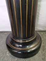 Aesthetic Movement Ebonized Pedestal Torchiere with Incized & Gilded Decoration - Thumbnail 8
