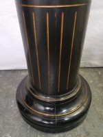 Aesthetic Movement Ebonized Pedestal Torchiere with Incized & Gilded Decoration - Thumbnail 9