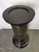 Aesthetic Movement Ebonized Pedestal Torchiere with Incized & Gilded Decoration - Thumbnail 10