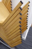 Riccardo Blumer for Alias, Laleggera 42 X Stacking Maple Chairs with Steel Trolleys - Thumbnail 18