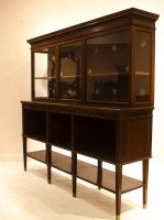E W Godwin, for Collinson & Lock. An Anglo-Japanese Walnut & Glazed Side Cabinet - Thumbnail 2