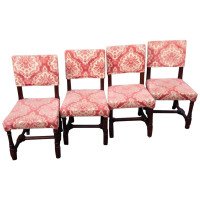 A. W. N. Pugin, Stamped Gillows, a Set of Four Gothic Revival Oak Dining Chairs