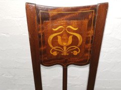 G M Ellwood for J S Henry, an English Art Nouveau Armchair with Stylized Inlays - Thumbnail 4