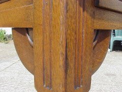 Bruce Talbert Attributed,. Gothic Revival Oak Side Table With Upper Drawer  - Thumbnail 7