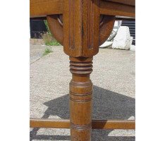 Bruce Talbert Attributed,. Gothic Revival Oak Side Table With Upper Drawer - Thumbnail 8