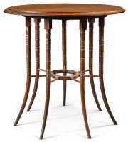 E. W. Godwin. an Anglo- Japanese Aesthetic Movement Walnut Centre or Dining Table - Thumbnail 1