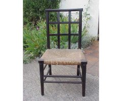 Liberty And Co. An English Beech Rush Seated Lattice Back Children's Chair - Thumbnail 2