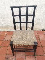 Liberty And Co. An English Beech Rush Seated Lattice Back Children's Chair - Thumbnail 4