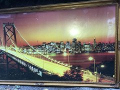 Bay Bridge, San Francisco a Large Printed Glass Illuminated Backlit Picture - Thumbnail 3