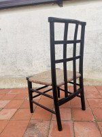 Liberty And Co. An English Beech Rush Seated Lattice Back Children's Chair - Thumbnail 9