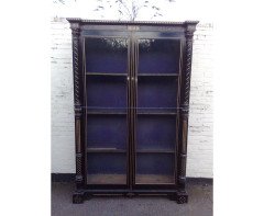 Dr C Dresser Attr. Aesthetic Movement Incised, Gilded & Ebonized Display Cabinet - Thumbnail 2