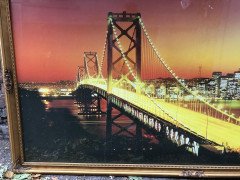 Bay Bridge, San Francisco a Large Printed Glass Illuminated Backlit Picture - Thumbnail 5