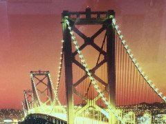 Bay Bridge, San Francisco a Large Printed Glass Illuminated Backlit Picture - Thumbnail 6