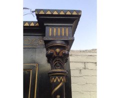 Dr C Dresser Attr. Aesthetic Movement Incised, Gilded & Ebonized Display Cabinet - Thumbnail 5