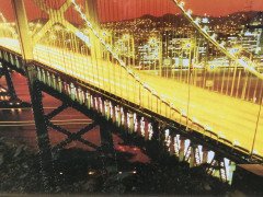 Bay Bridge, San Francisco a Large Printed Glass Illuminated Backlit Picture - Thumbnail 7