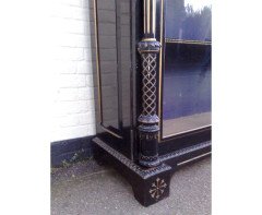 Dr C Dresser Attr. Aesthetic Movement Incised, Gilded & Ebonized Display Cabinet - Thumbnail 15
