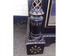 Dr C Dresser Attr. Aesthetic Movement Incised, Gilded & Ebonized Display Cabinet - Thumbnail 17