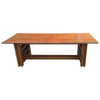 Cotswold School Oak Arts & Crafts Dining Table with Butterfly Joints to the Top - Thumbnail 1
