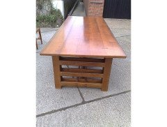 Cotswold School Oak Arts & Crafts Dining Table with Butterfly Joints to the Top - Thumbnail 3