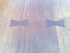 Cotswold School Oak Arts & Crafts Dining Table with Butterfly Joints to the Top - Thumbnail 6
