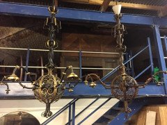 Spital & Clarke, Birmingham 3 Enormous Arts & Crafts Blacksmith Made Chandeliers - Thumbnail 3