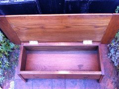 Liberty & Co. Arts & Crafts Oak Nursery Trunk Inlaid with Dutch Couples Dancing - Thumbnail 7