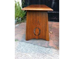 Liberty & Co. Arts & Crafts Oak Nursery Trunk Inlaid with Dutch Couples Dancing - Thumbnail 8